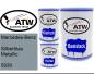 Preview: Mercedes-Benz, Silberblau Metallic, 5930: 500ml Lackdose + 500ml Klarlack + 250ml Härter - Set, von ATW Autoteile West.